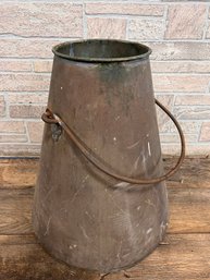 Unusual Tapered Brass Pail