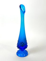 Blue Fenton Hobnail Art Glass Vase