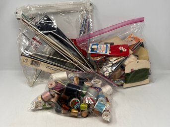 Group Of Vintage Sewing Notions Including Thread, Needles And More!