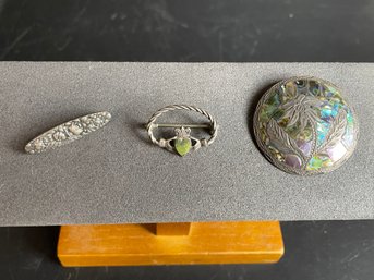 Group Of Sterling Brooches