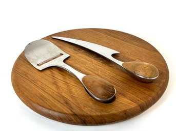 Dansk Cheese Board With Knife And Slicer