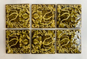 Group Of 6 Trent Tile Co Arts & Crafts Tiles Matching