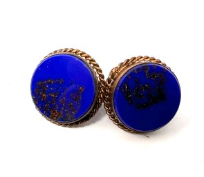 Pair Of Antique Lapis Cufflinks