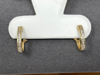 14k Gold Diamond Earrings 4.09g (88)