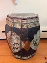 19th Century Hand Painted Octagonal Grain Bin / Stool