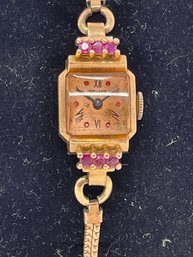 Vintage 14k Gold Ladies Watch Rubies