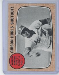 1968 Topps Gibson Hurls Shutout