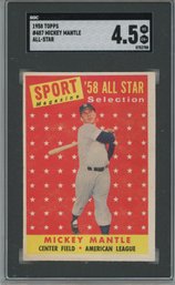 1958 Topps Mickey Mantle All Star SGC 4.5