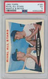 1960 Topps Rival All Stars Mickey Mantle Ken Boyer PSA 6