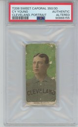 T206 Cy Young Portrait Sweet Caporal PSA Authentic Altered