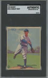 1933 Goudey Charley Root SGC Authentic