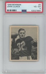 1948 Bowman Johnny Lujack Rookie PSA 4