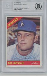 1966 Topps Don Drysdale Beckett Auto