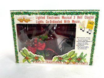 Vintage Lighted Electronic Musical 3 Bell Cluster Lights Co-Ordinated With Music