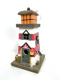Wood Lighthouse Bird House