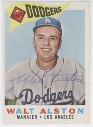 1960 Topps Walt Alston Signed