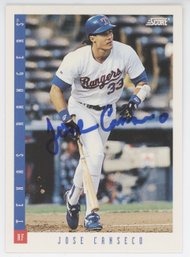 1993 Score Jose Canseco Signed