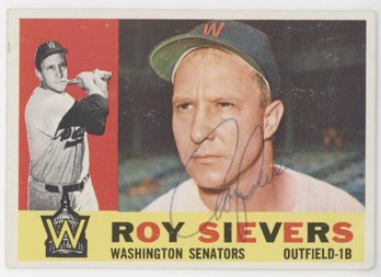 1960 Topps Roy Sievers Signed