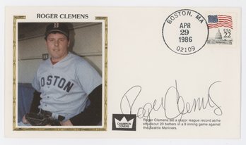 Autographed Roger Clemens First Day Cover From 20 Strikeout Game Date 4/29/83!