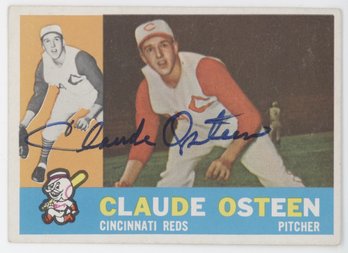 1960 Topps Claude Osteen Signed