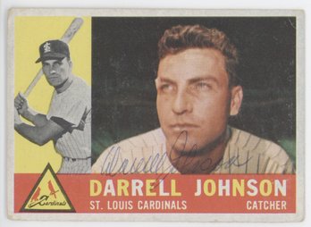 1960 Topps Darrell Johnson Signed