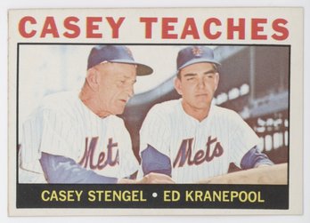 1964 Topps Casey Stengel And Ed Kranepool