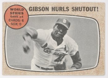 1968 Topps Bob Gibson Hurls Shutout