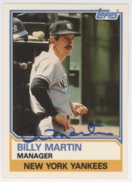1983 Topps Traded Billy Martin Signed