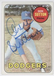 1969 Topps Don Sutton Signed
