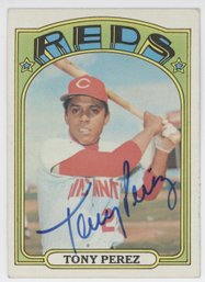 1972 Topps Tony Perez Signed