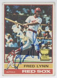 1976 Topps Fred Lynn Rookie Cup Signed
