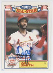1984 Topps All Star Ozzie Smith Signed