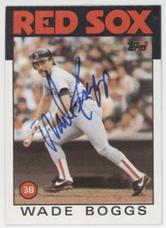 1986 Topps Wade Boggs Signed