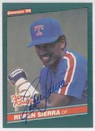 1986 Donruss The Rookies Ruben Sierra Signed