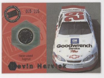 2001 Press Pass Kevin Harvick Race Used Lug Nut Relic #/115