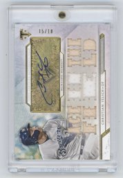2018 Triple Threads Christian Yelich Relic Autograph #/18