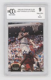 1992 Stadium Club Shaquille O'neal Rookie BCCG 9