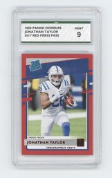 2020 Donruss Red Press Proof Jonathan Taylor Rated Rookie SPA 9 Mint