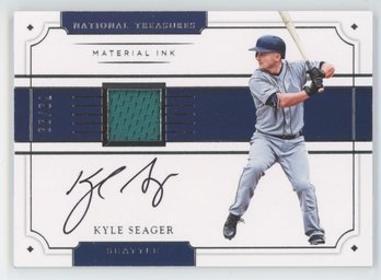 2017 National Treasures Kyle Seager Relic On Card Auto #/99