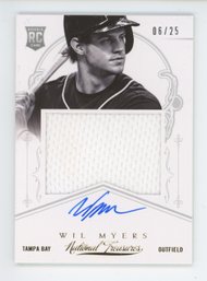 2013 National Treasures Wil Myers Rookie Patch Auto #/25