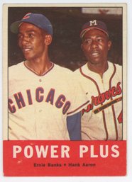 1963 Topps Power Plus Hank Aaron And Ernie Banks