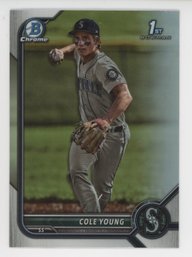 2022 Bowman Chrome Cole Young Silver Refractor 1st Bowman