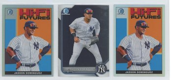 Lot Of (3) Bowman Chrome Jasson Dominguez Baseball Cards