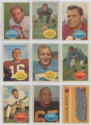 Lot Of (9) 1960 Topps Football Cards