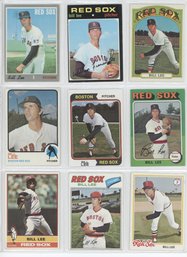 Lot Of (9) Pre 1978 Topps Bill Lee Baseball Cards