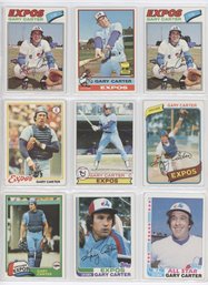 Lot Of (9) Pre 1982 Gary Carter Baseball Cards