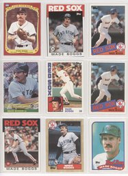 Lot Of (9) Wade Boggs Baseball Cards Including Second Year Topps