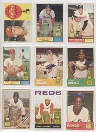 Lot Of (9) 1960-64 Topps Baseball Cards