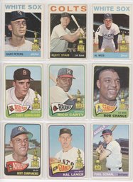 Lot Of (9) 1964-66 Topps Baseball Cards W/ Campaneris Rookie And Conigliaro Rookie Cup