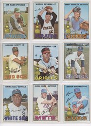 Lot Of (9) 1967 Topps Rookie Cup Baseball Cards